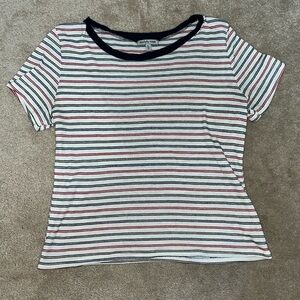 CHARLOTTE RUSSE RED WHITE BLUE STRIPED TEE SHIRT SIZE XL WOMEN’S